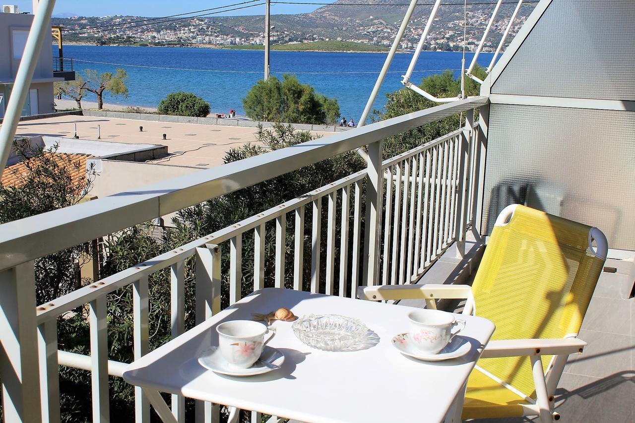 Apartment Sea View In Front Of The Beach Of Agia Marina Pórto Ráfti Exterior photo