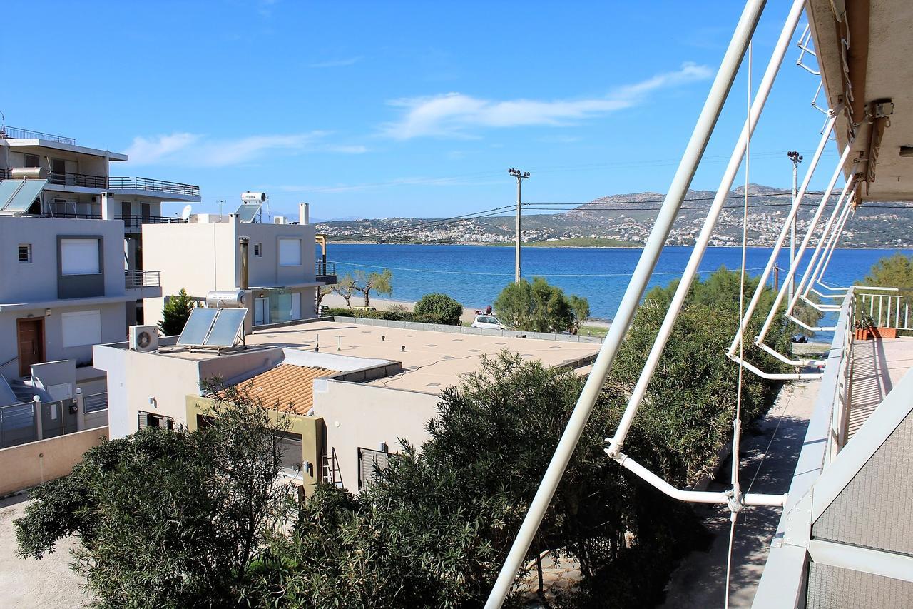 Apartment Sea View In Front Of The Beach Of Agia Marina Pórto Ráfti Exterior photo