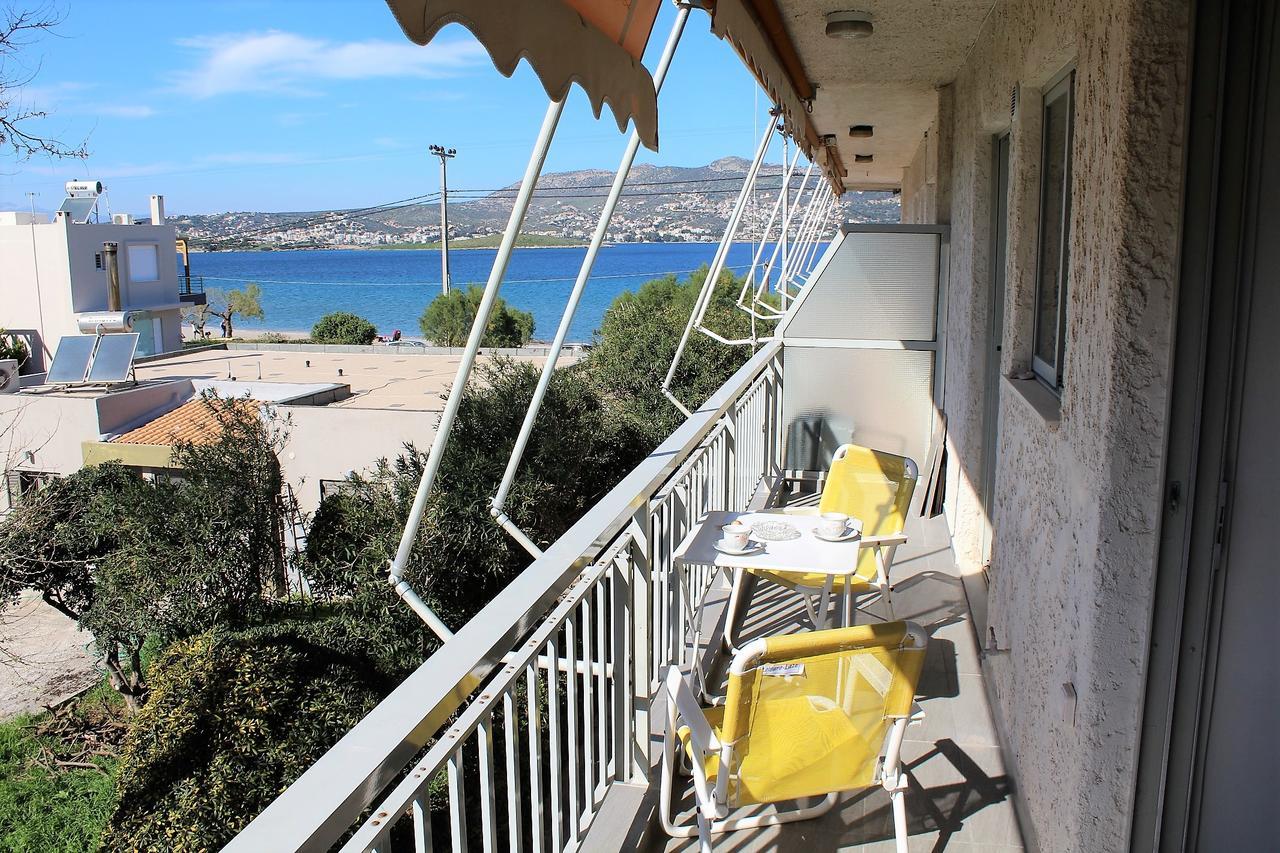 Apartment Sea View In Front Of The Beach Of Agia Marina Pórto Ráfti Exterior photo